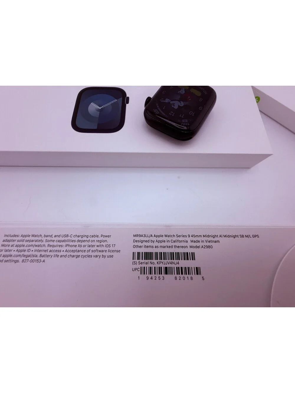 Apple Watch Series 9 45mm (GPS) Excellent Midnight Aluminum Original Box